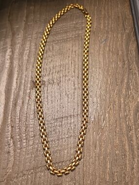 Gold-plated Women's Box Chain Necklace Panther Set